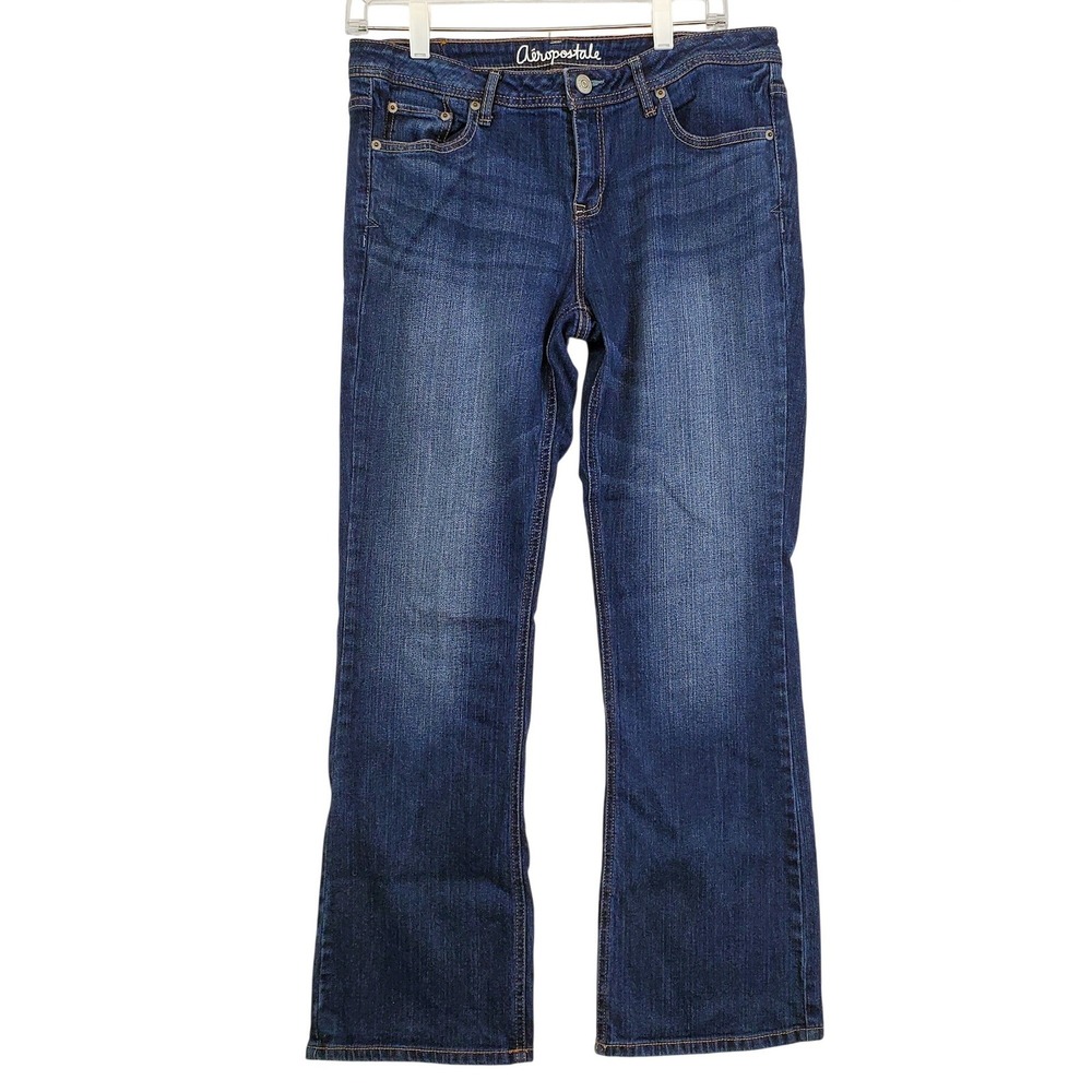 Aeropostale Chelsea Bootcut Blue Denim Jeans Women's Size 10 Short - Picture 2 of 10